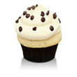 Madagascar bourbon vanilla cake with chocolate chips and vanilla buttercream sprinkled with mini chocolate chips